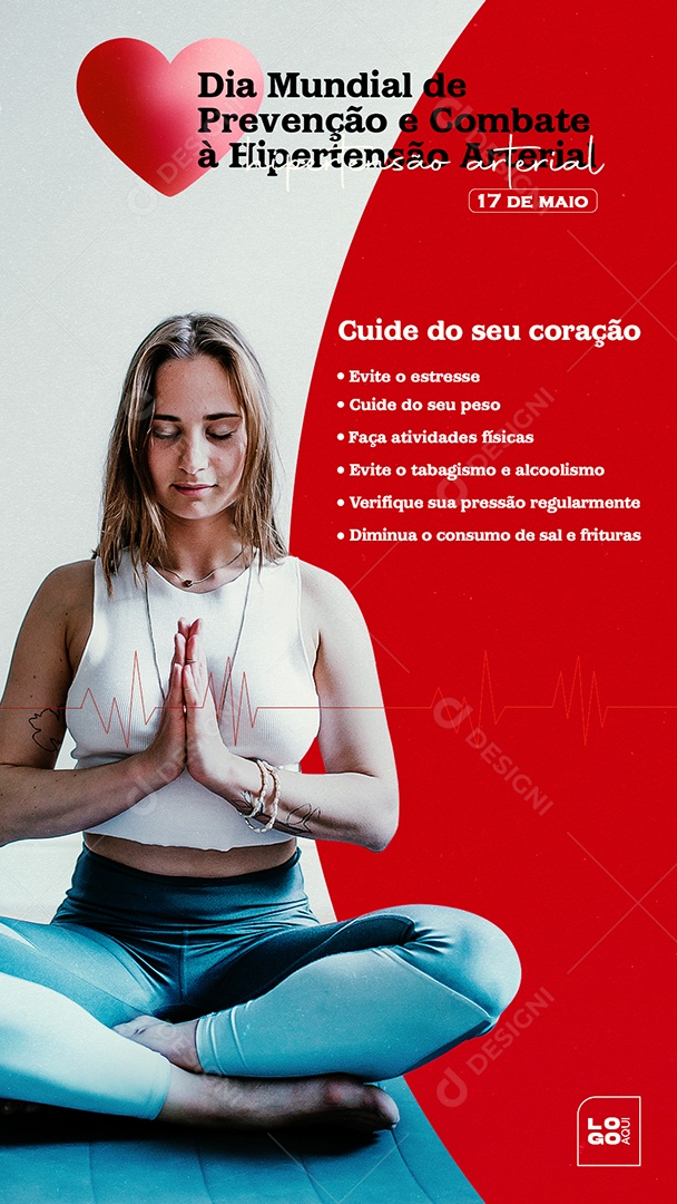 Story Dia Mundial De Prevenção E Combate a Hipertensão Arterial Social Media PSD Editável