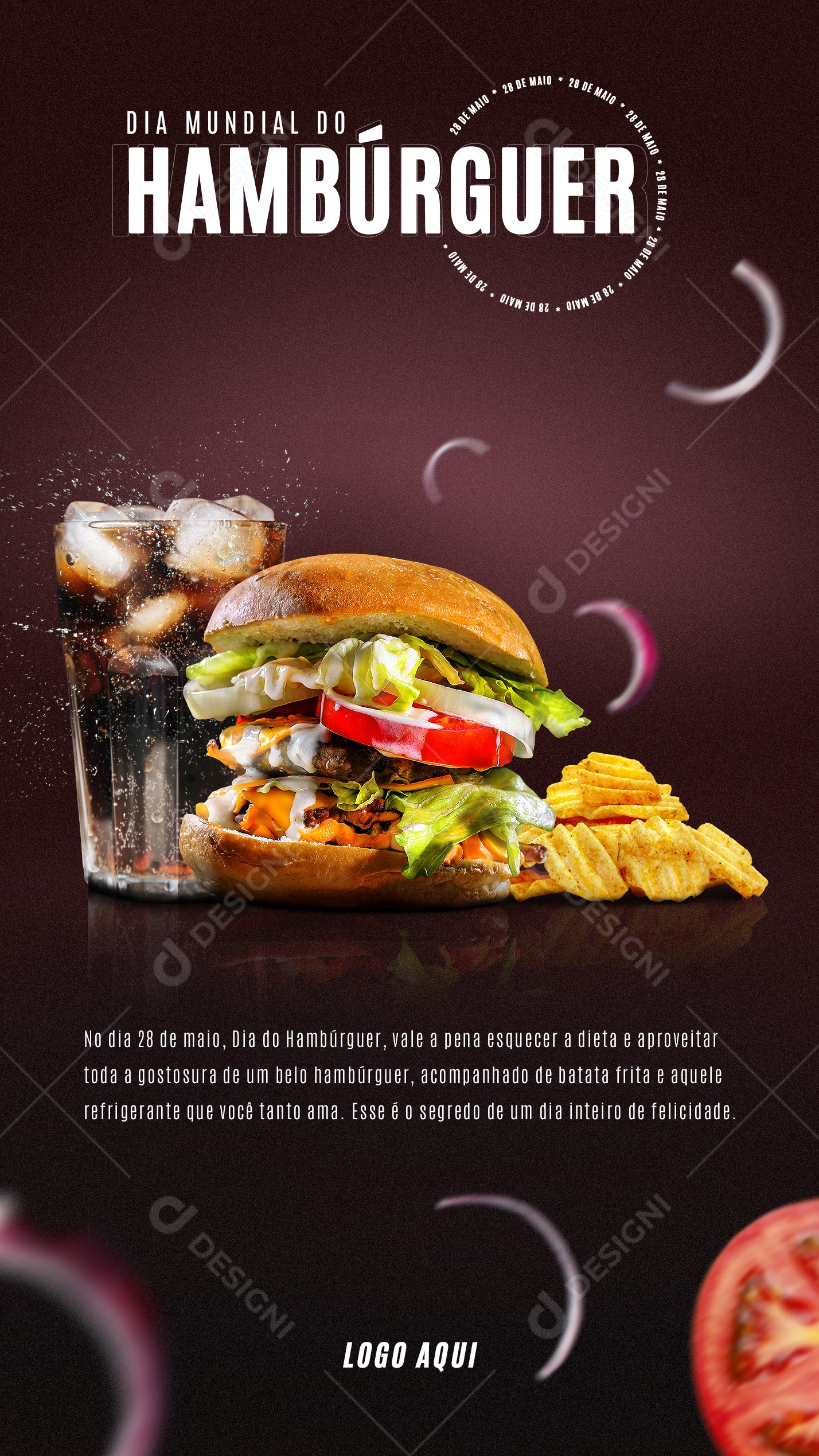 Social Media Story Dia Mundial Do Hambúrguer Toda A Gostosura PSD Editável