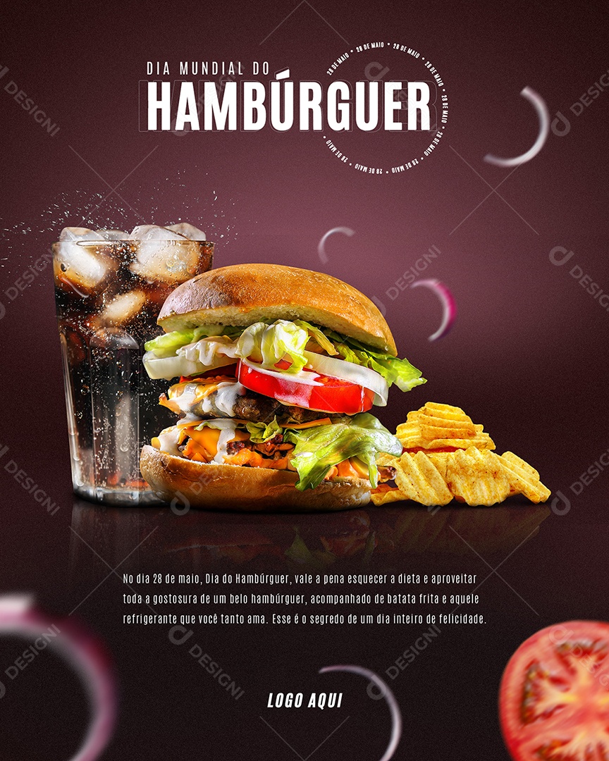 Social Media Story Dia Mundial Do Hambúrguer Toda A Gostosura PSD Editável