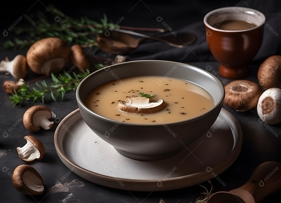 Sopa de creme de cogumelos