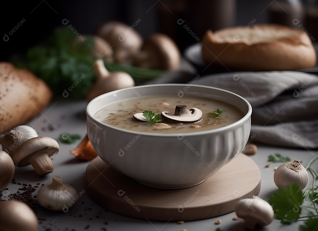 Sopa de creme de cogumelos