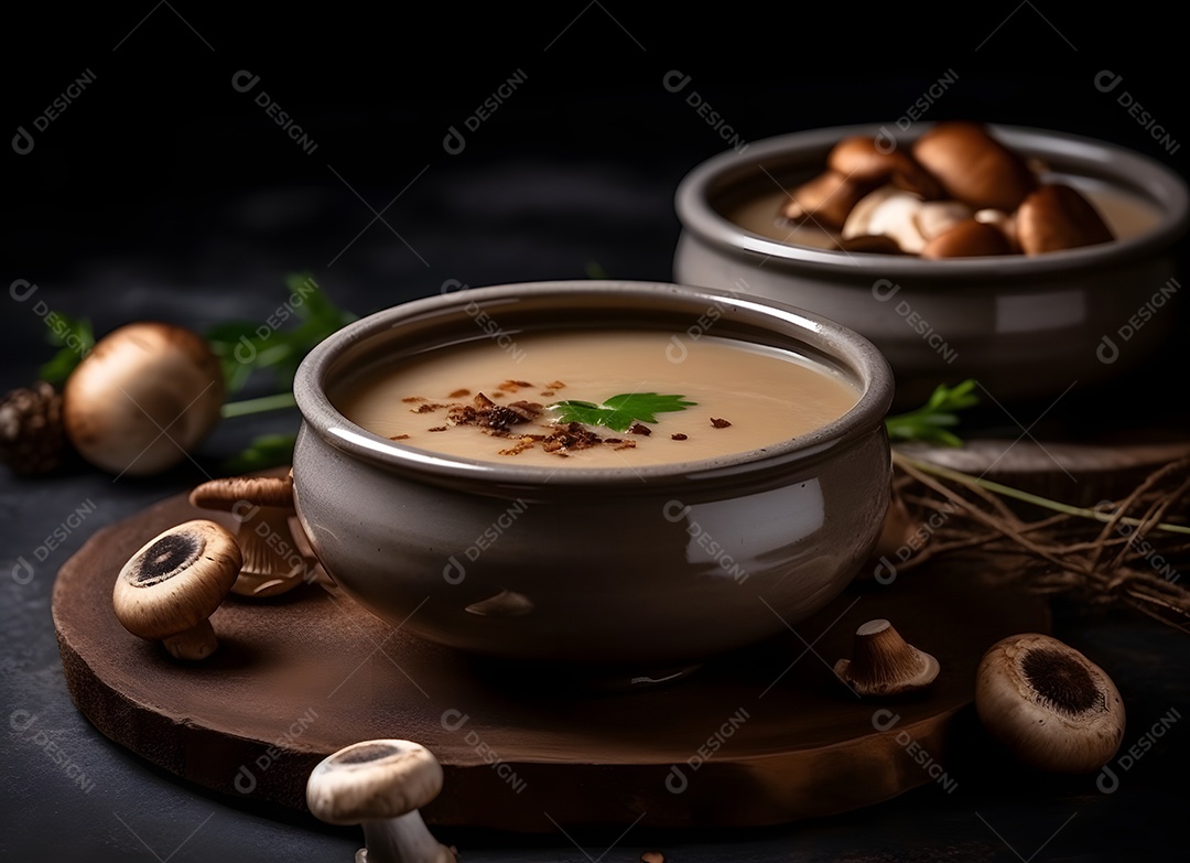Sopa de creme de cogumelos