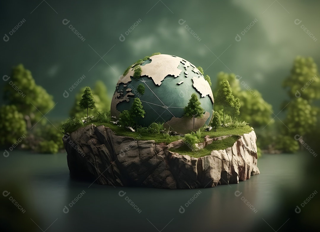 Pequena árvore em fundo , conceito Dia da Terra