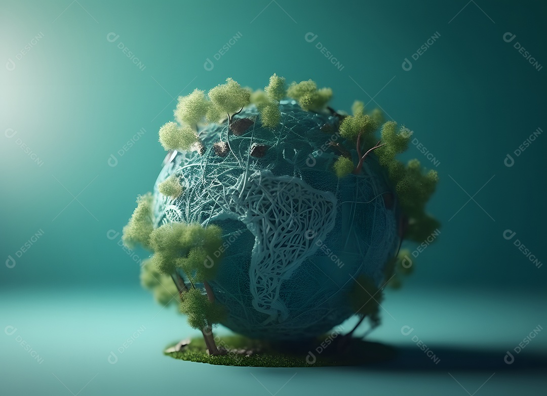 Globo de árvore , conceito Dia da Terra