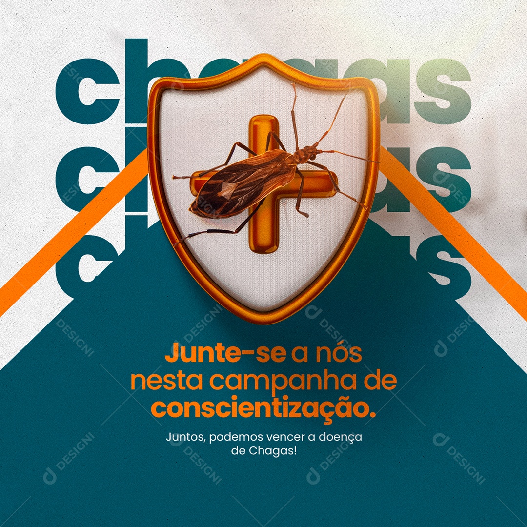 Junte-Se A Nós Nesta Campanha De Conscientização Chagas Prefeitura Social Media PSD Editável