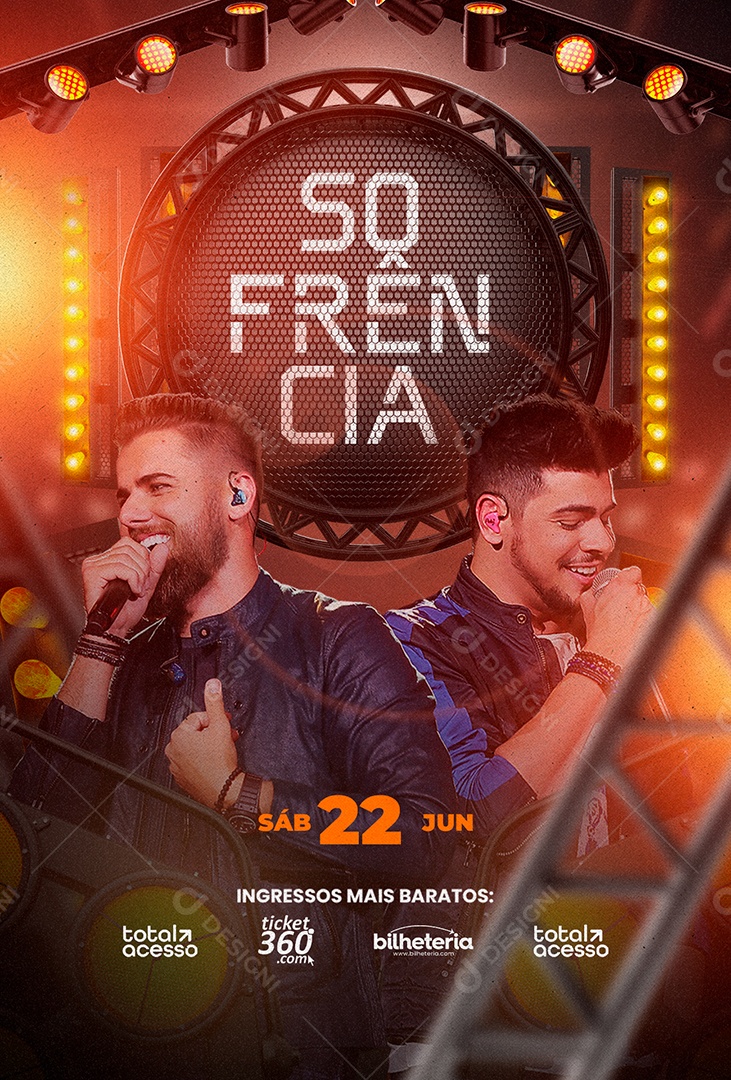 Sofrência Flyer Zé Neto & Cristiano Social Media PSD Editável
