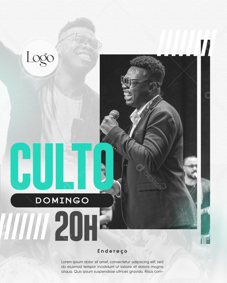 Culto Domingo Oração Social Media PSD Editável