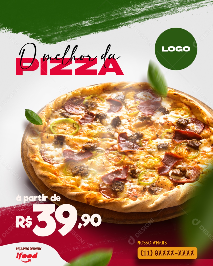 O melhor da Pizza Social Media PSD Editável