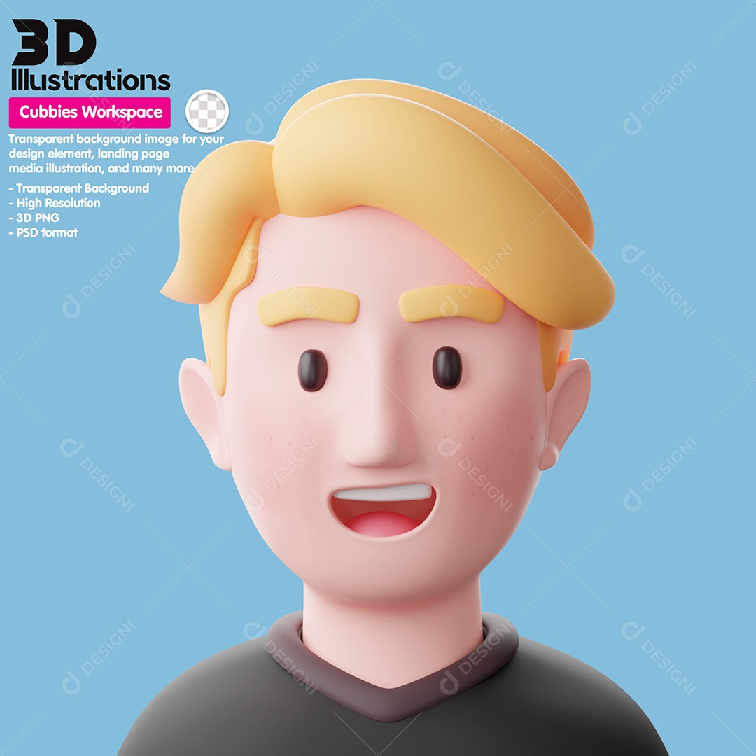 Homem Personagem Elemento 3D Gestão De Negócios Para Composição PSD