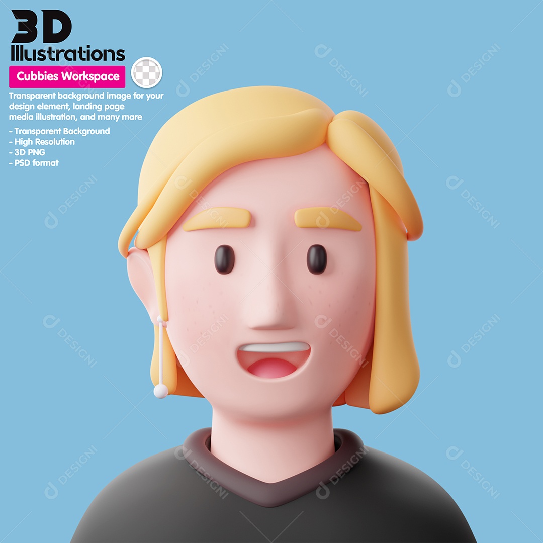 Mulher Personagem Elemento 3D Gestão De Negócios Para Composição PSD