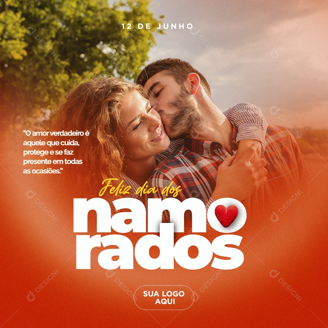 Feliz Dia Dos Namorados 12 de Junho Social Media PSD Editável