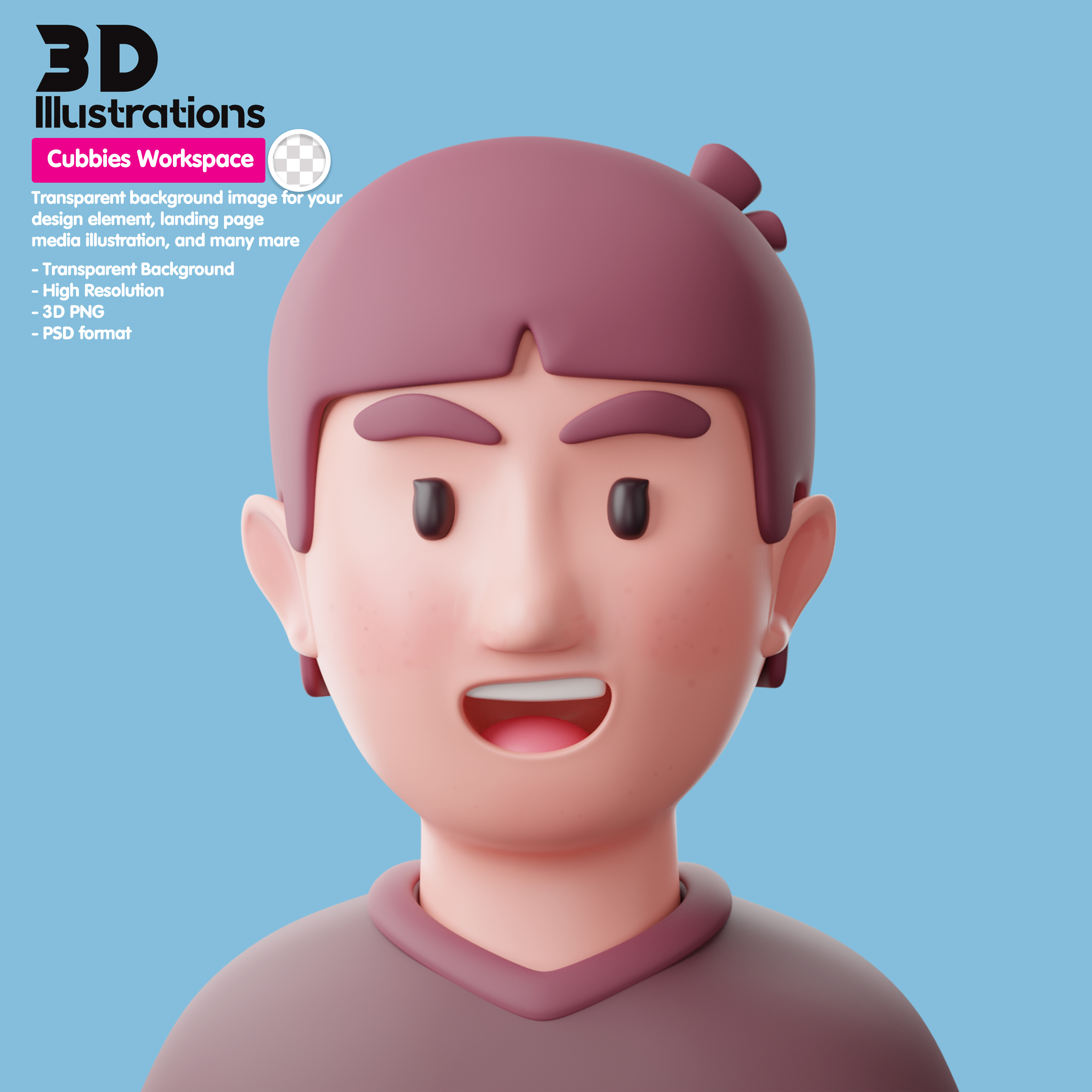 Character Girl Business Management 3D Element For PSD Composition