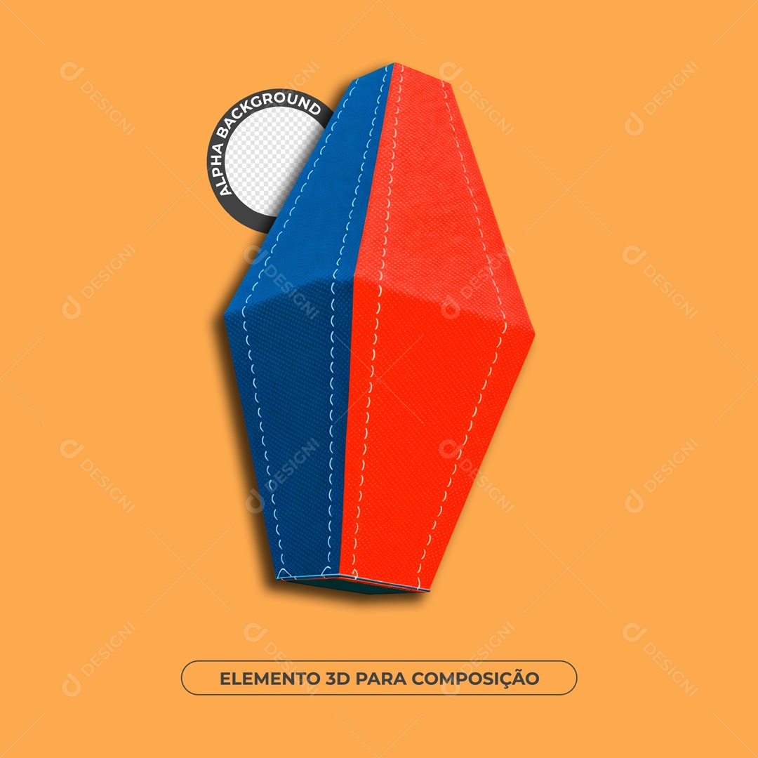 Balão Vermelho E Azul Elemento 3D Para Composição PSD