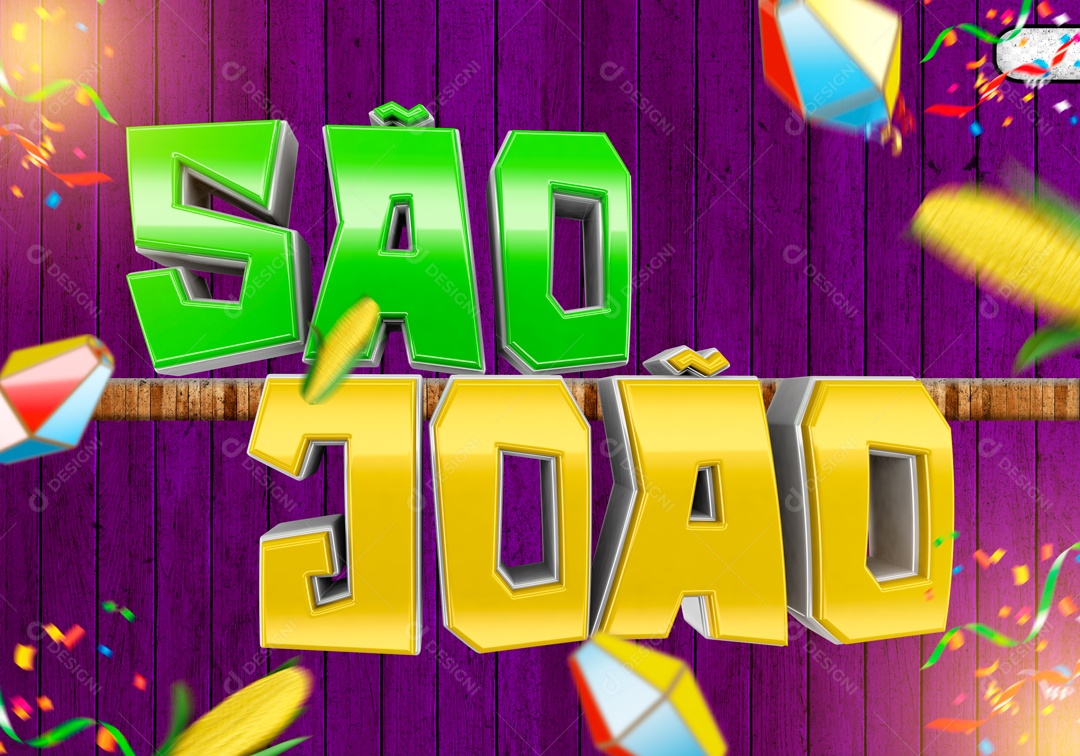 Texto 3D Para Composição São João PSD