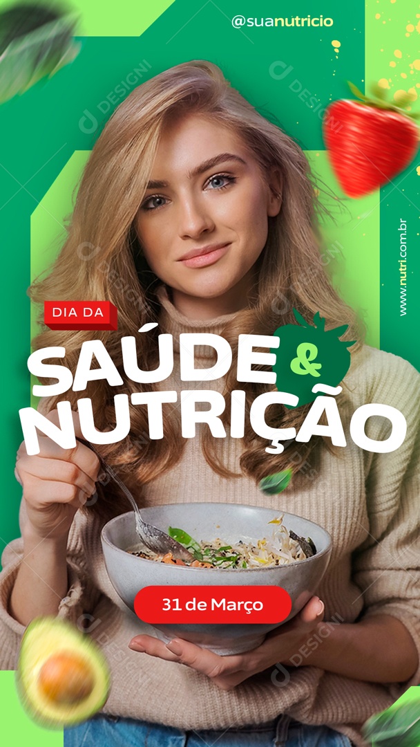 Story Saúde e Nutrição Social Media PSD Editável