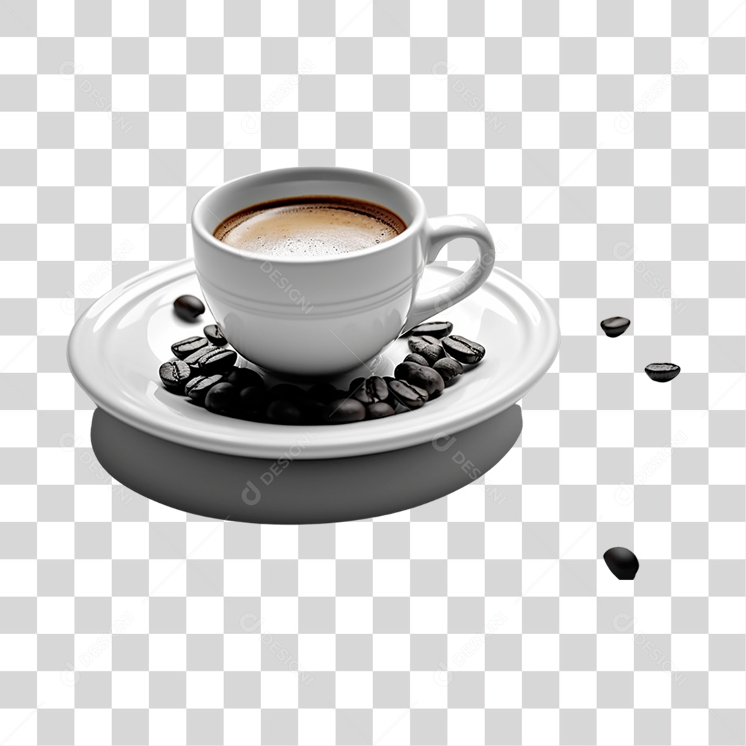 Xícara de café capuccino PNG Transparente