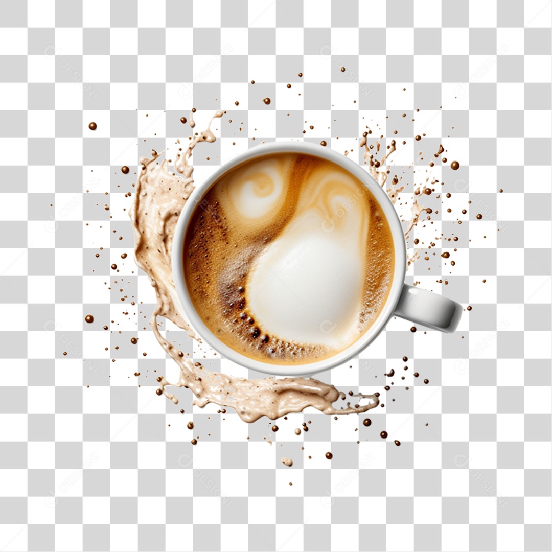 Xícara de café capuccino PNG Transparente