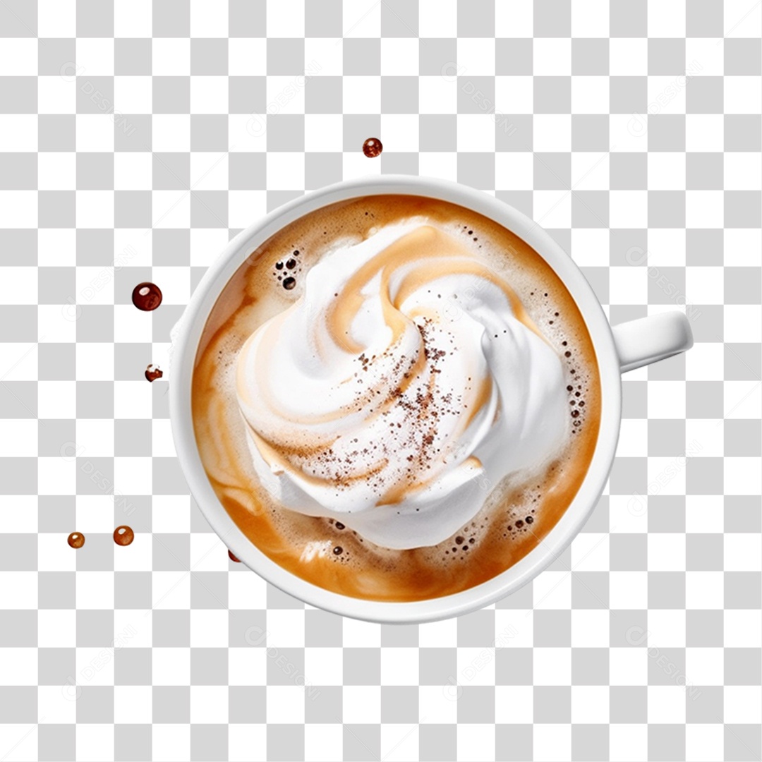 Xícara de café capuccino