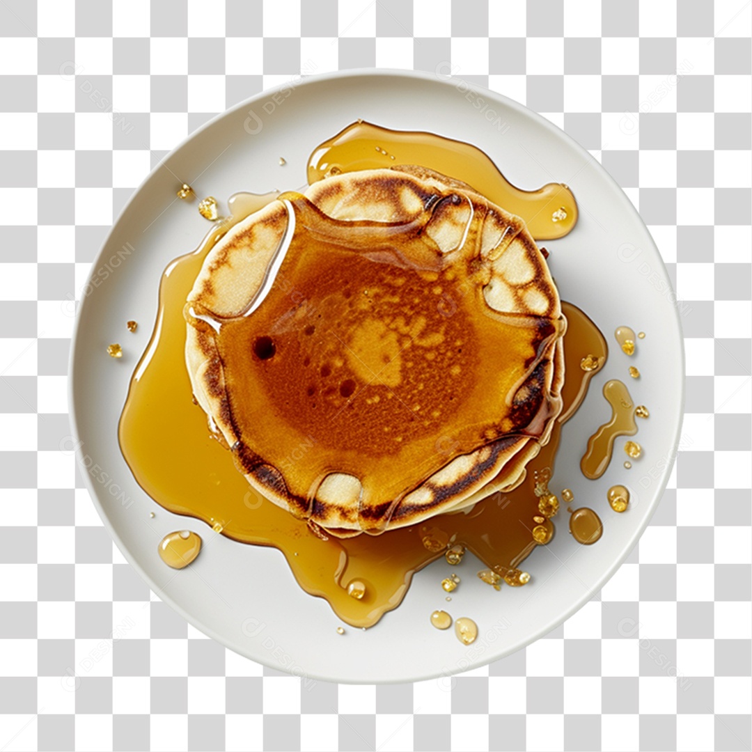 Lanche de café da manhã sobre prato PNG Transparente