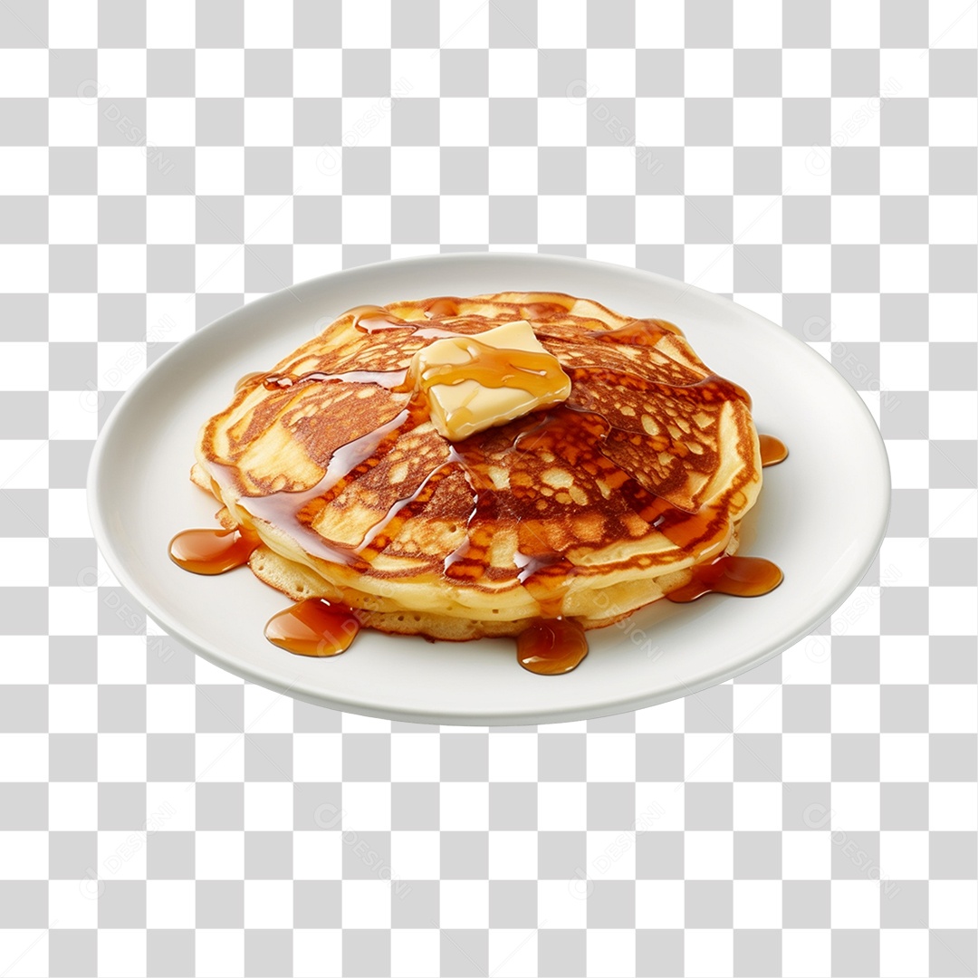 Lanche de café da manhã sobre prato PNG Transparente