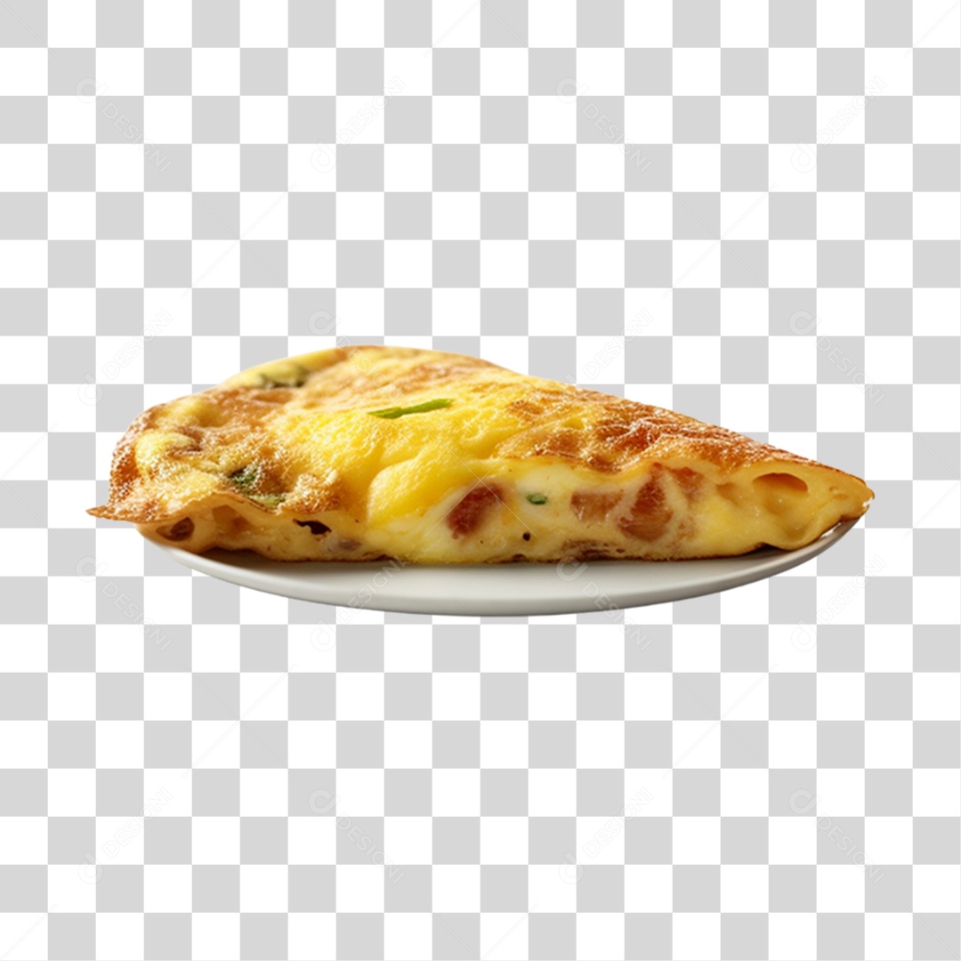 Lanche de café da manhã sobre prato PNG Transparente