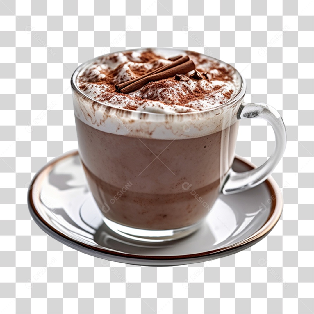 Xícara de capuccino PNG Transparente