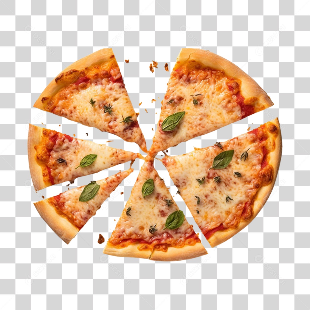 Pizza deliciosa PNG Transparente