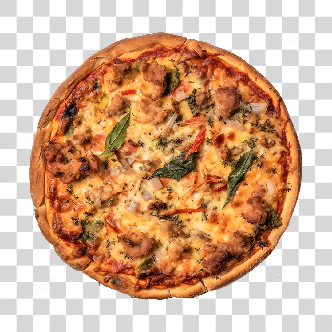 Pizza deliciosa assada PNG Transparente