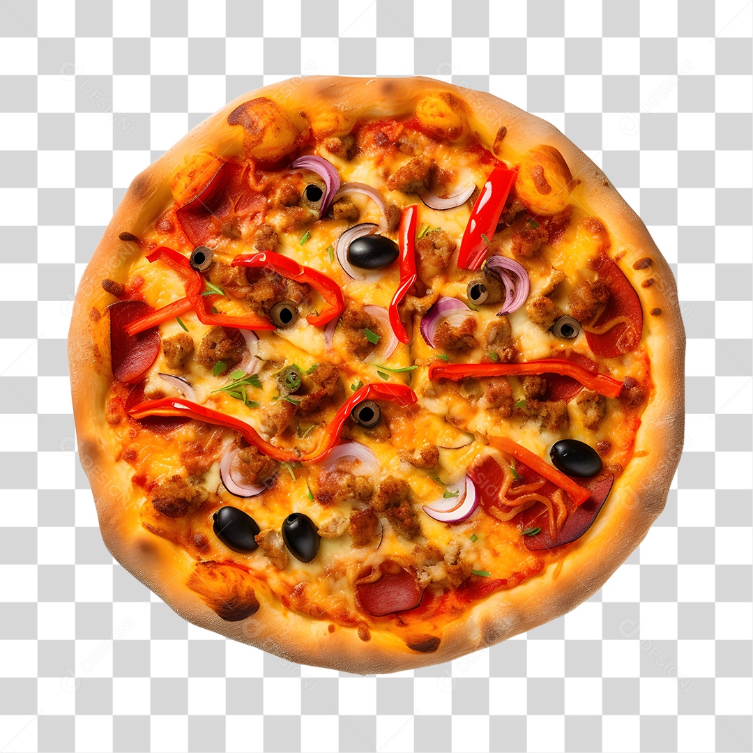 Pizza deliciosa assada PNG Transparente