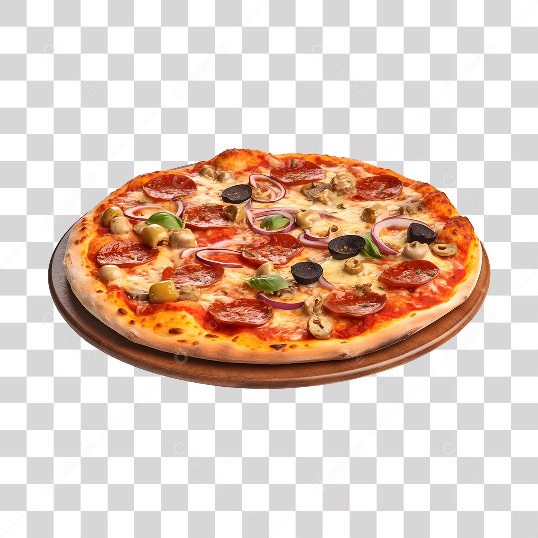 Pizza deliciosa assada PNG Transparente