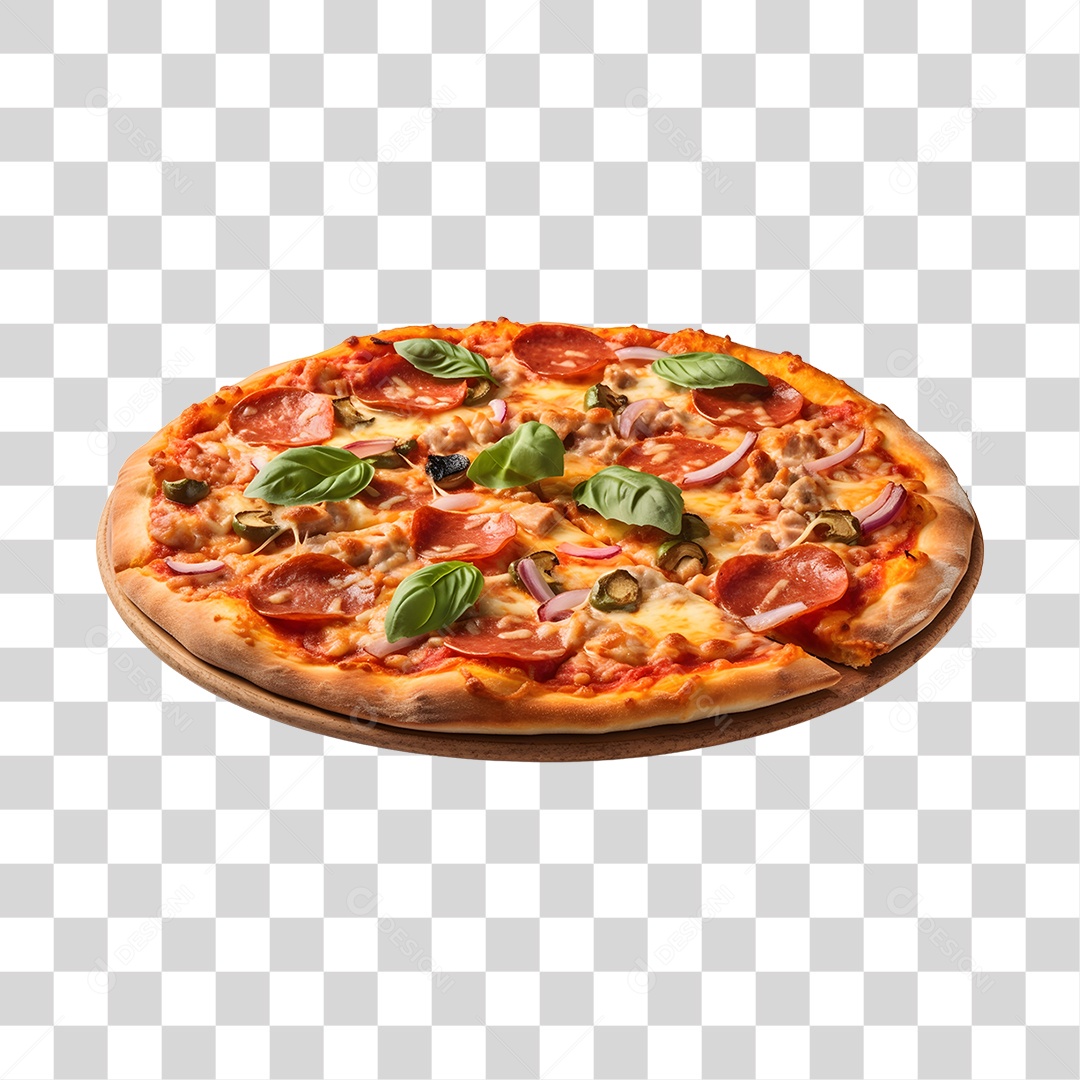 Pizza deliciosa assada PNG Transparente