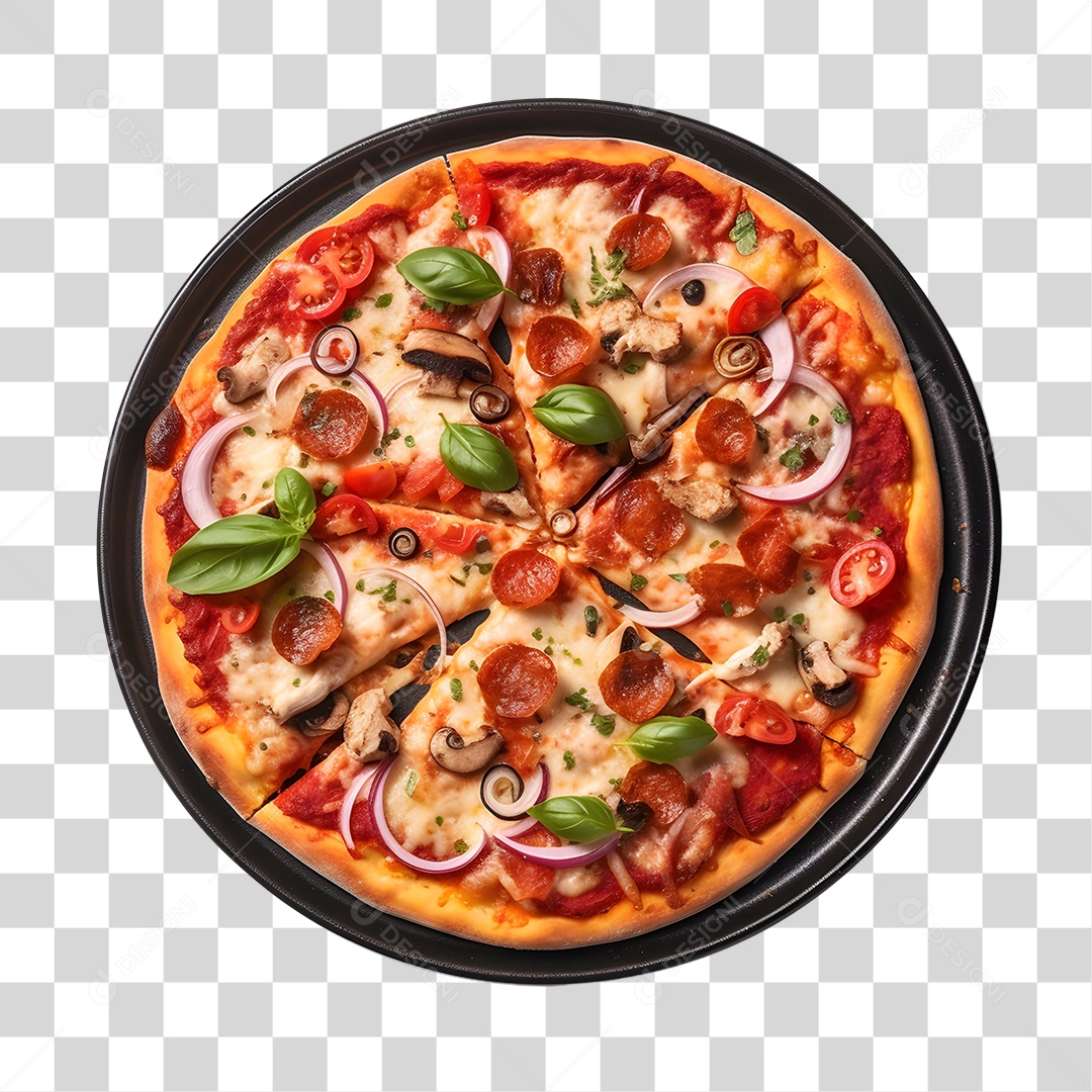 Pizza deliciosa assada PNG Transparente