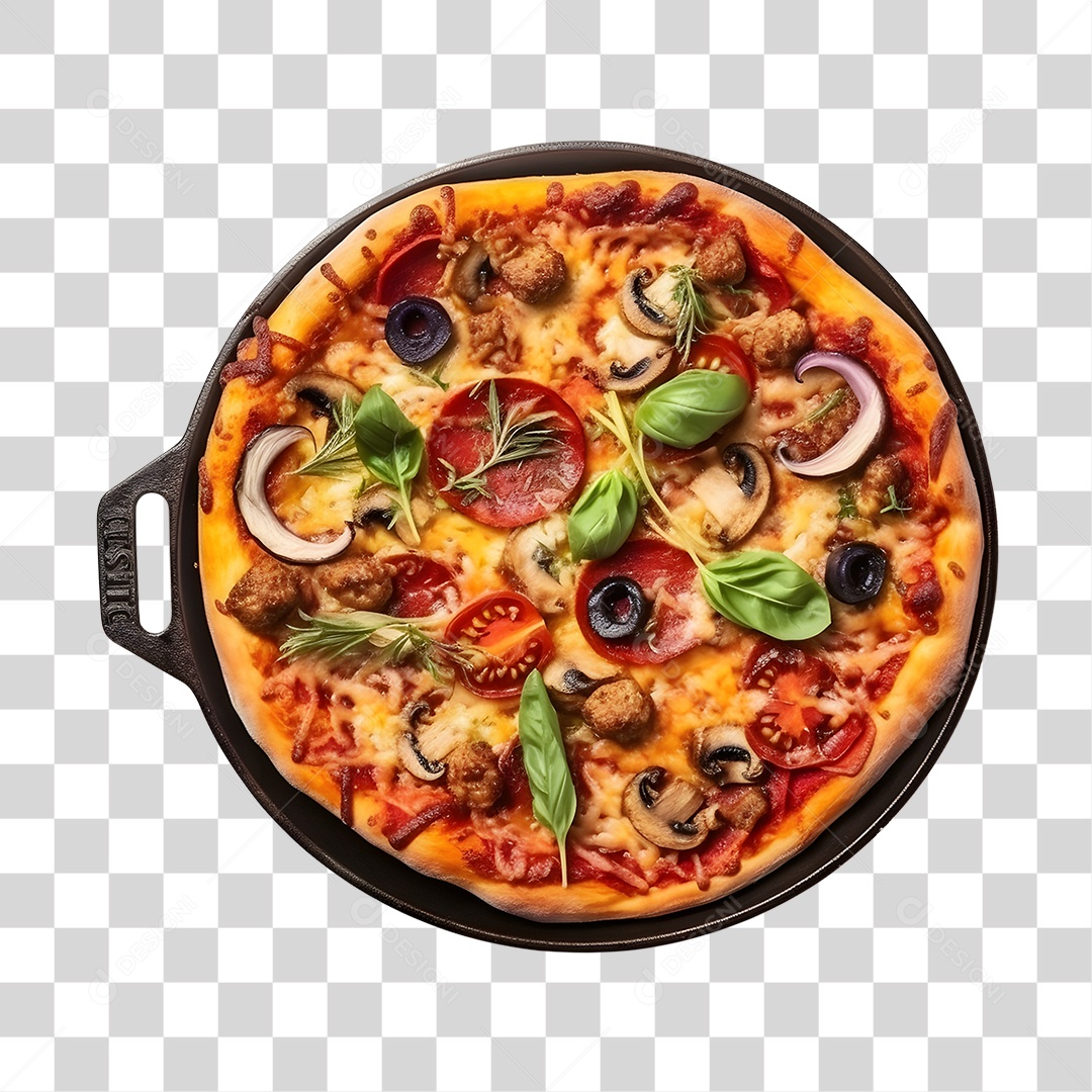 Pizza deliciosa assada PNG Transparente