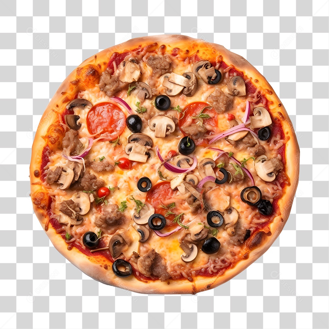 Pizza deliciosa assada PNG Transparente