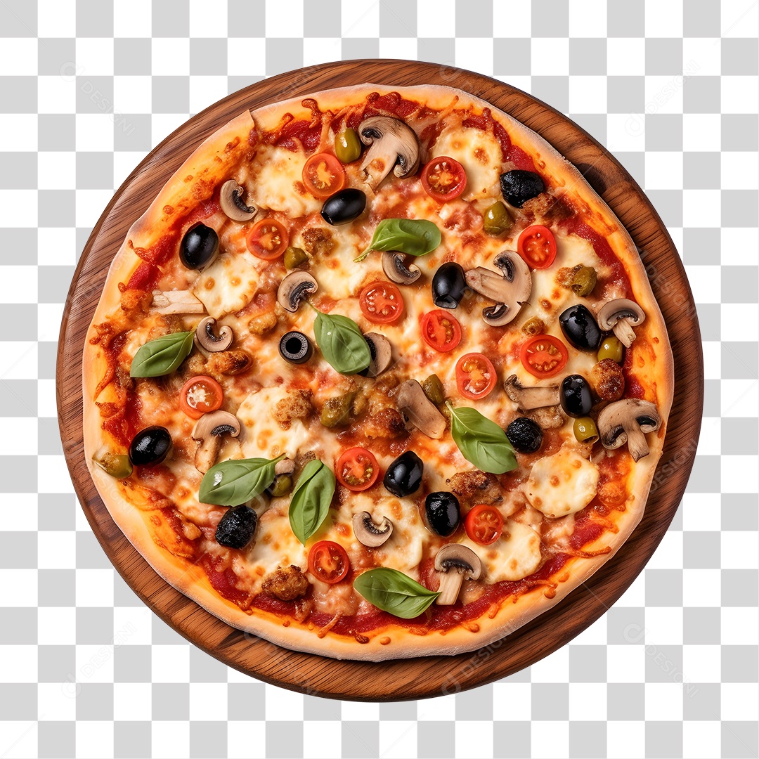 Pizza deliciosa assada PNG Transparente