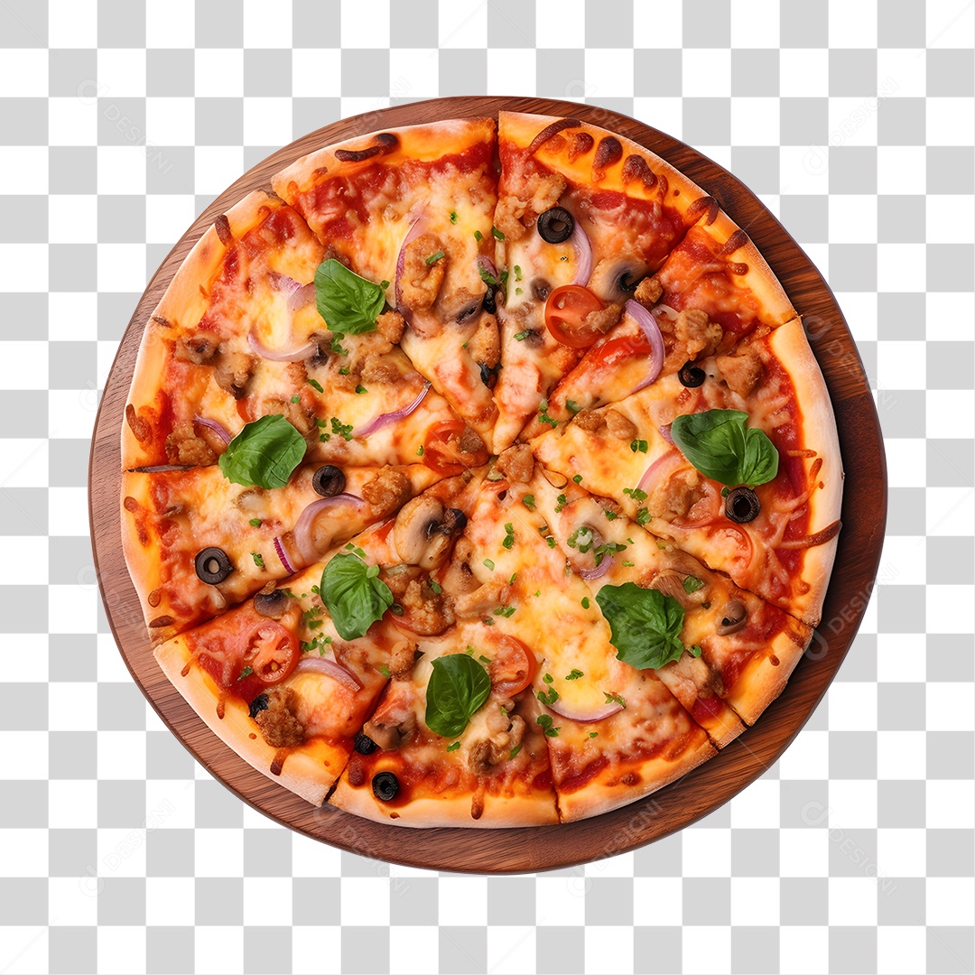 Pizza deliciosa assada PNG Transparente