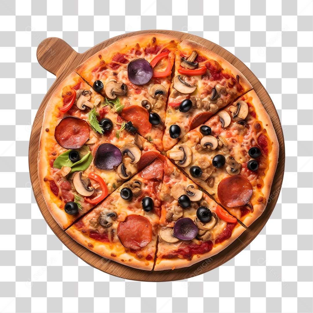 Pizza deliciosa assada PNG Transparente