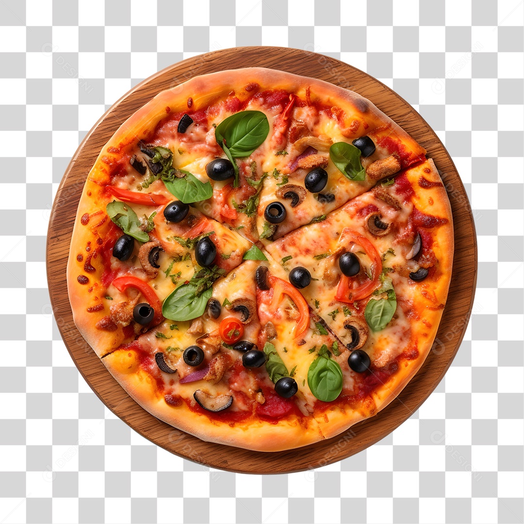 Pizza deliciosa assada PNG Transparente