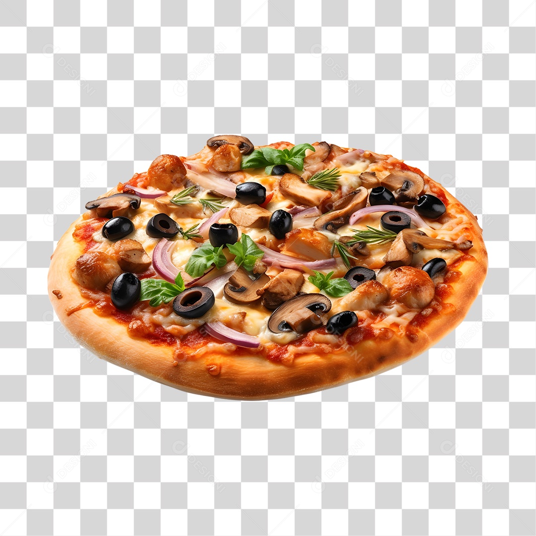 Pizza deliciosa assada PNG Transparente