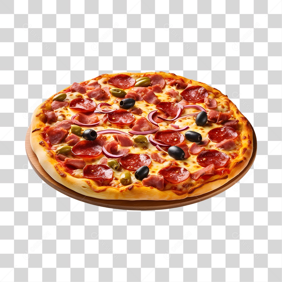 Pizza deliciosa assada PNG Transparente