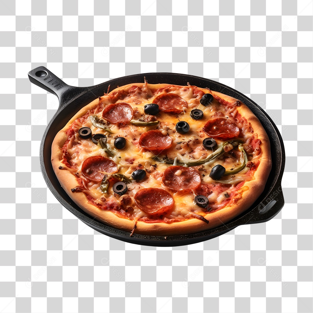 Pizza sobre um prato