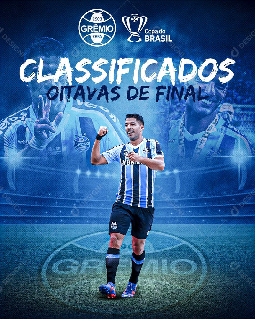 Social Media Futebol Copa Do Brasil Grêmio Classificados PSD Editável