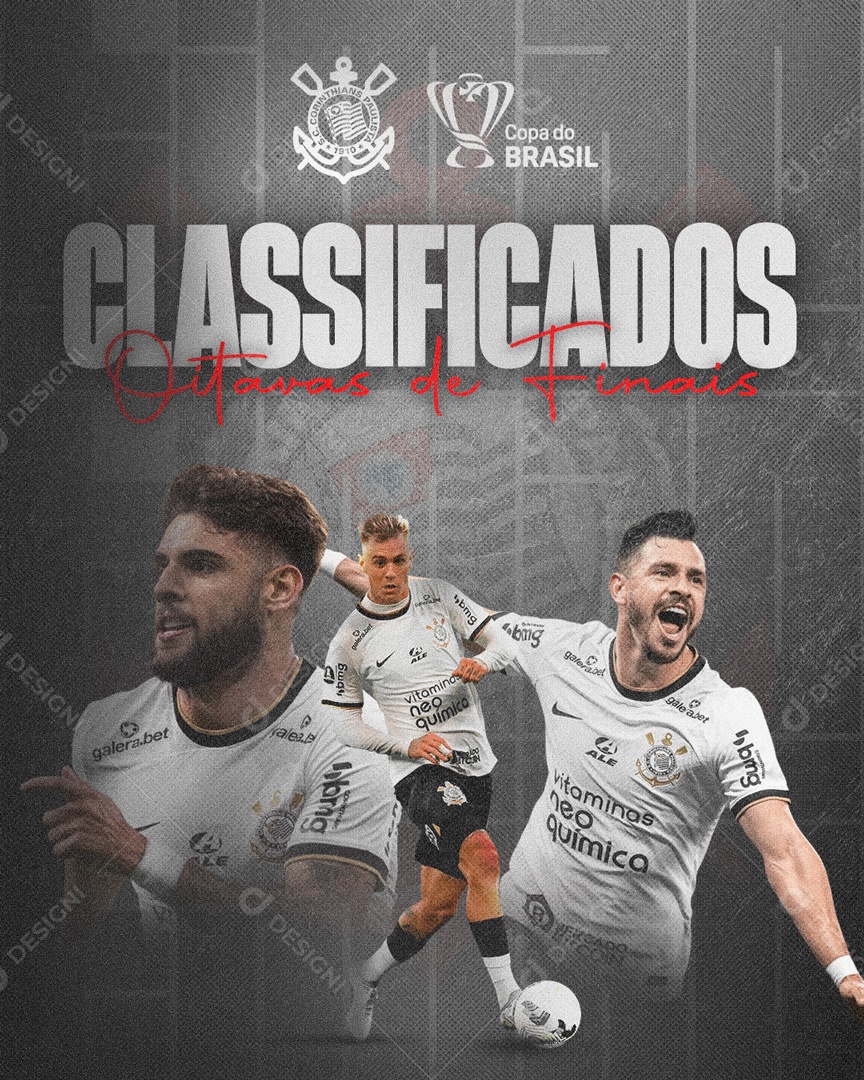 Social Media Futebol Copa Do Brasil Corinthians Classificados PSD Editável