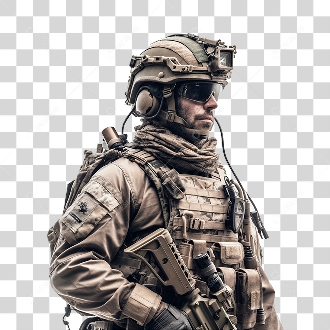 Soldado Militar PNG Transparente