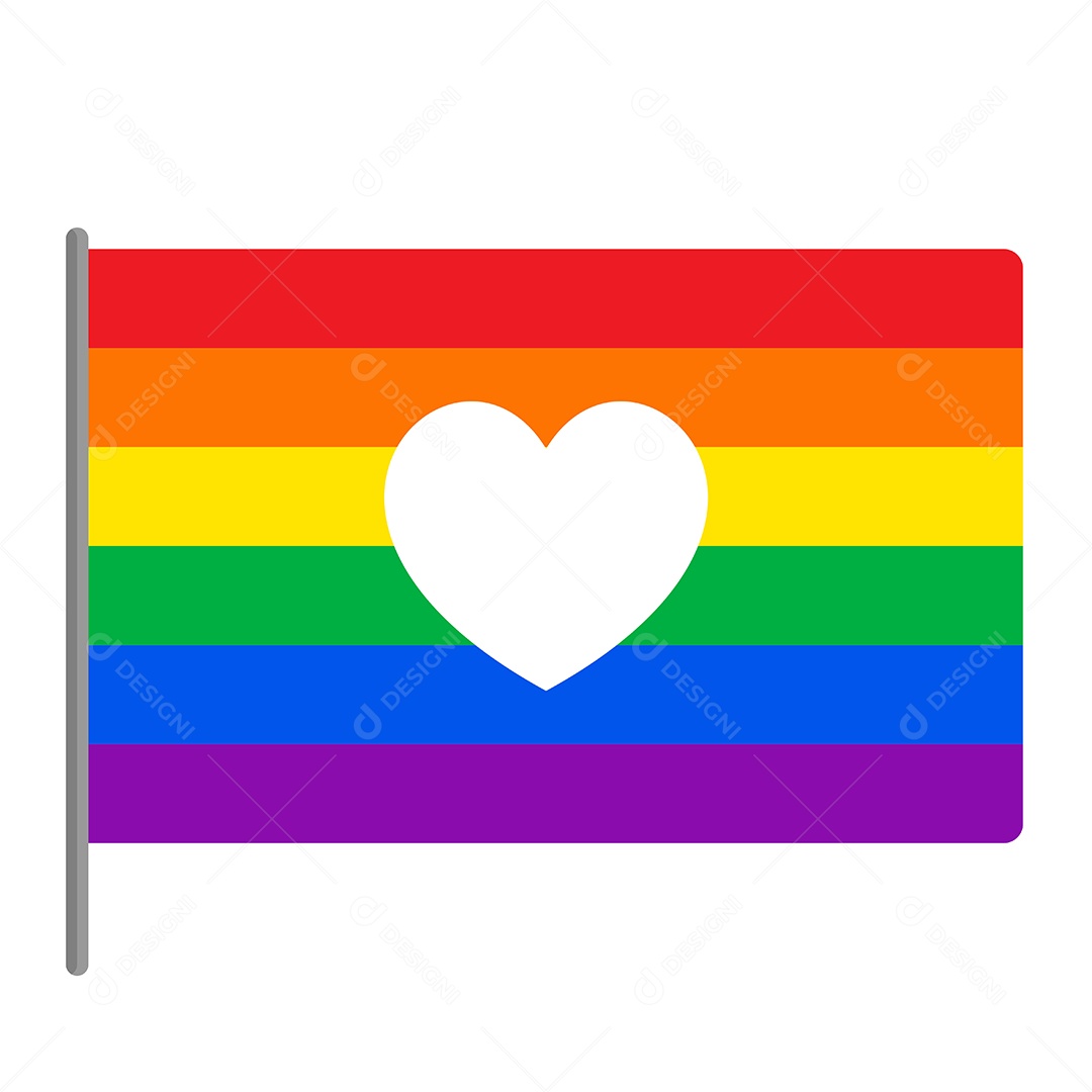 Bandeira LGBT Vetor EPS Editável