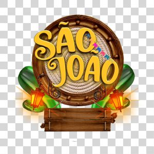 Selo 3D Para Composição São João PNG Transparente