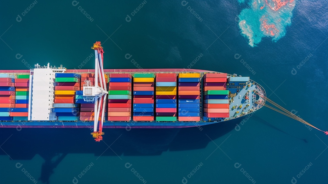 Logística e transporte de importação e exportação de negócios globais