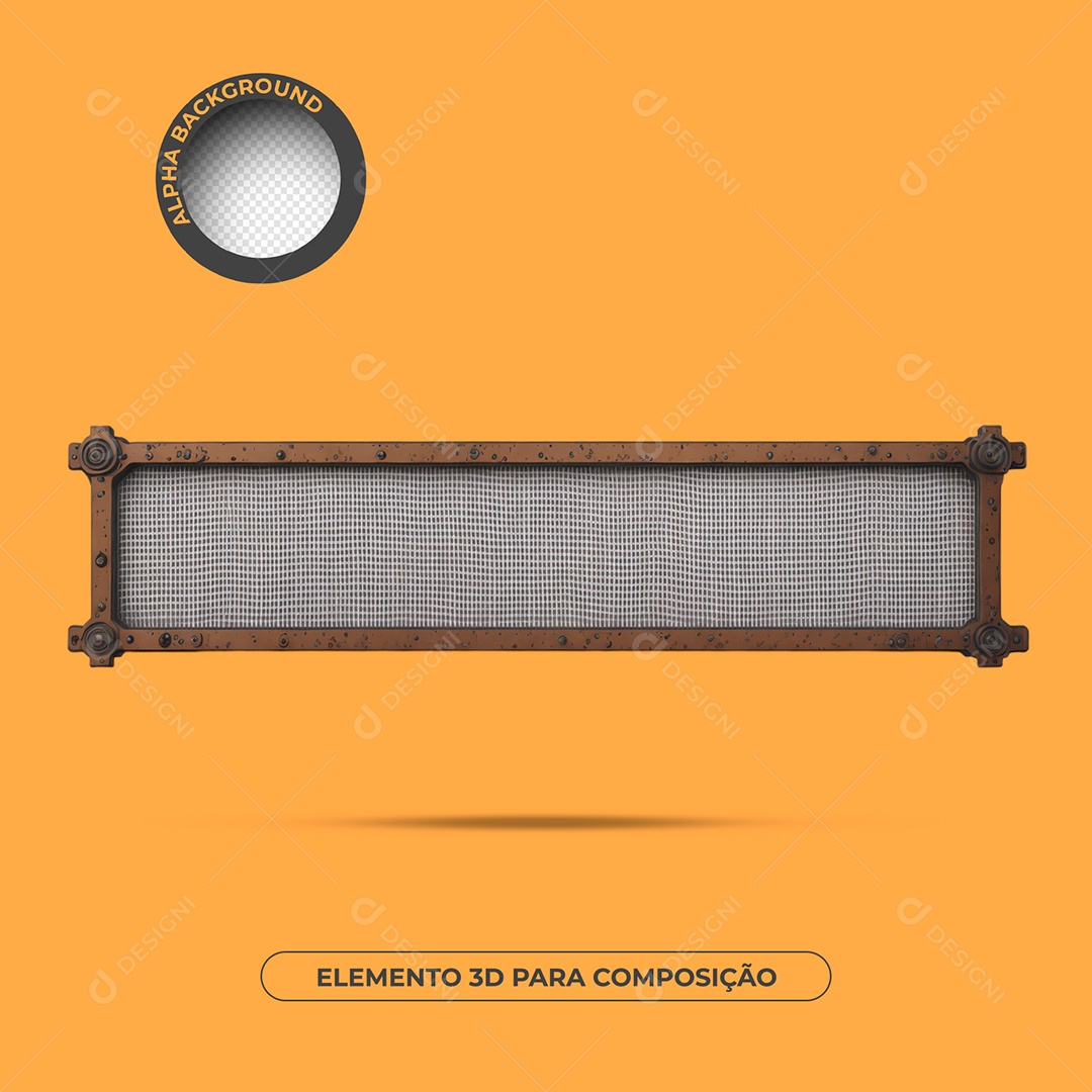 Placa De Madeira Elemento 3D Para Composição PSD