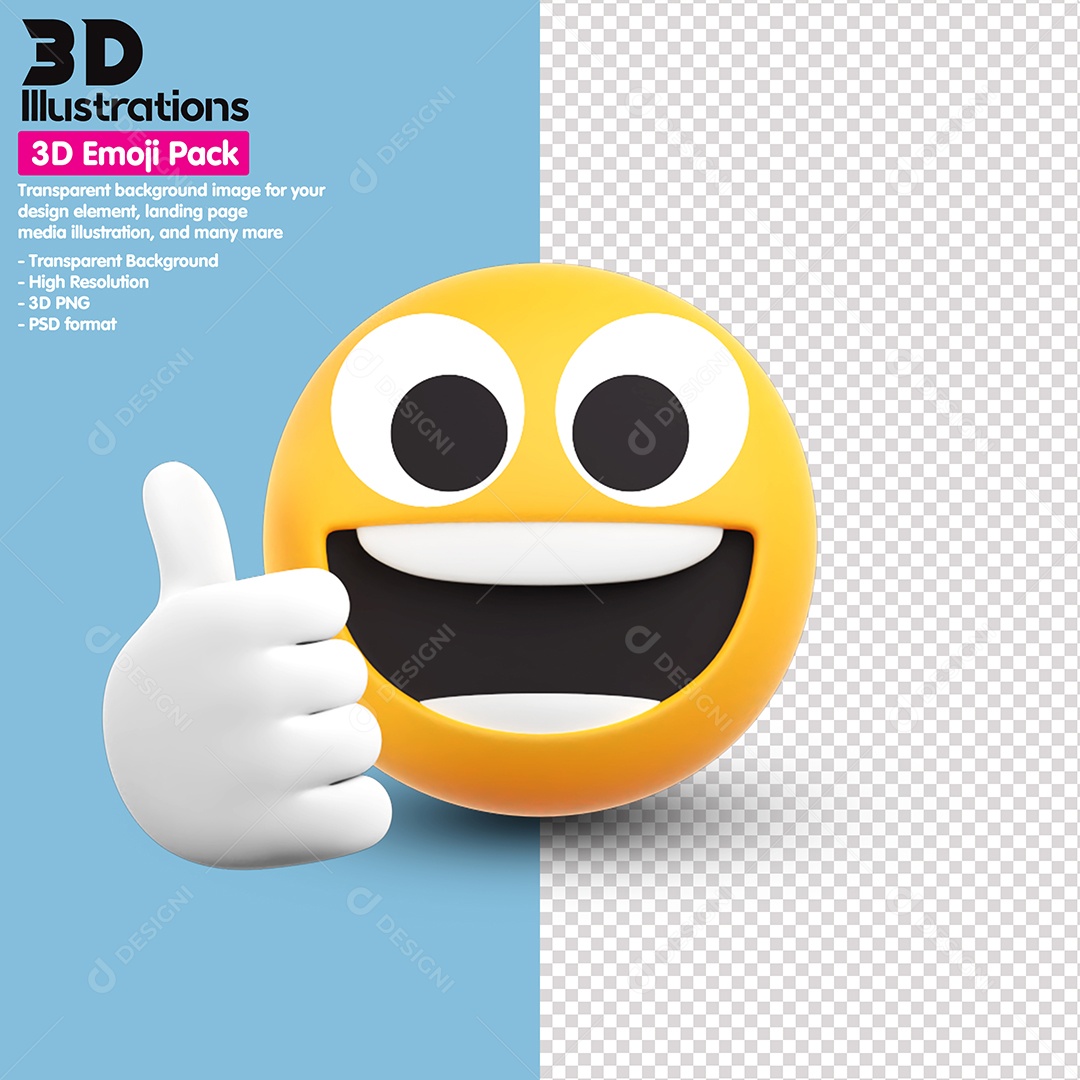 Emoji Dando Sinal De Ok Elemento 3D Para Composição PSD