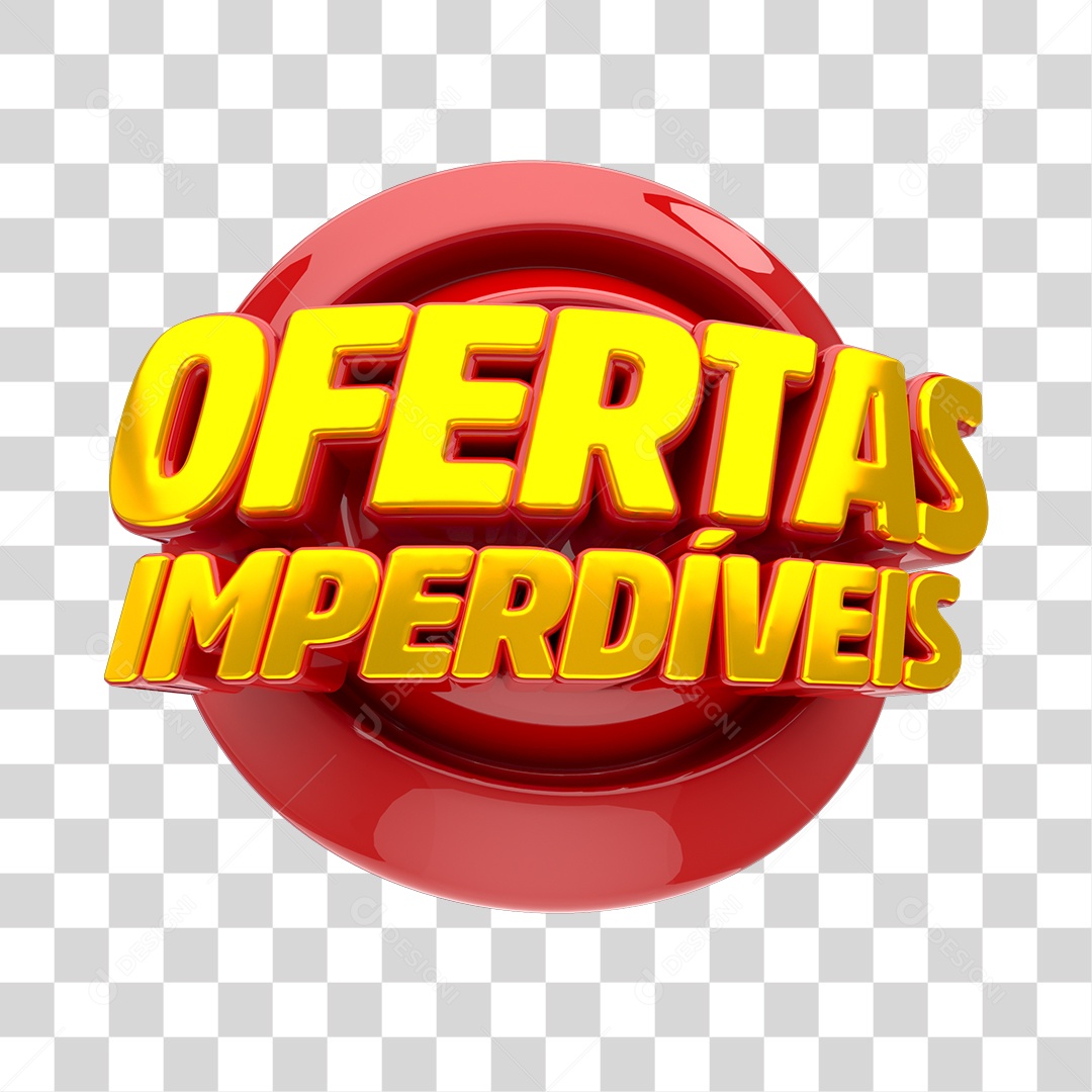Selo 3D Para Composição Ofertas Imperdíveis PNG Transparente
